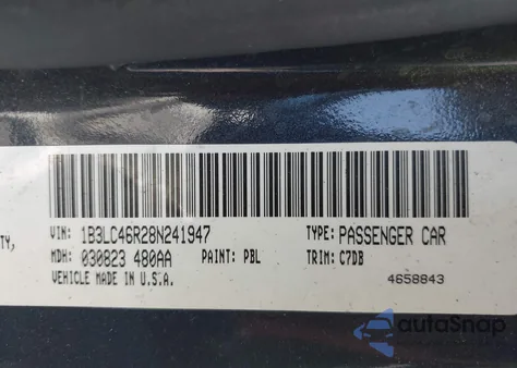 2008 Dodge Avenger Se из США, поврежденный, VIN 1B3LC46R28N241947